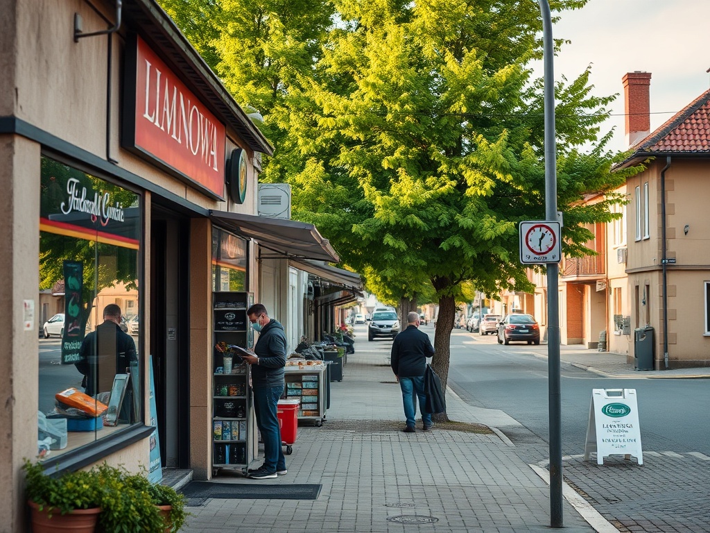 Mapa Limanowej z zaznaczonymi inwestycjami finansowanymi z Funduszy Europejskich