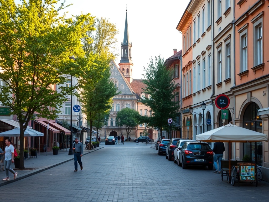Ilustracja przedstawiająca flagę Polski i symbole religijne, nawiązująca do majowych świąt w Limanowej.